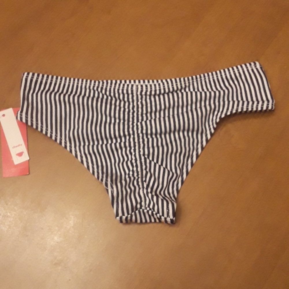 NWT Striped Scrunched Bathing Suit Bottoms